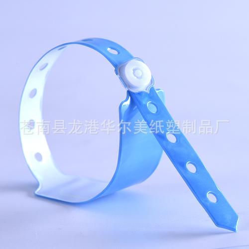 订做游乐园一次性二维码腕带条码腕带pvc腕带展会手带