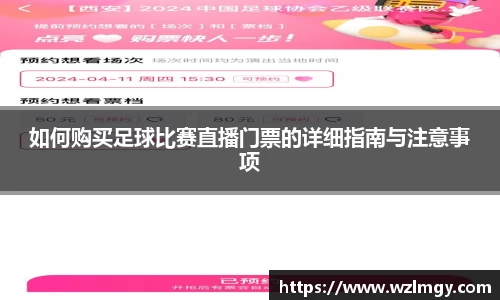 如何购买足球比赛直播门票的详细指南与注意事项
