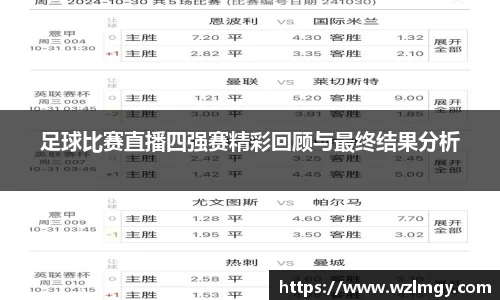 足球比赛直播四强赛精彩回顾与最终结果分析